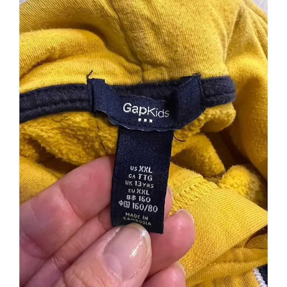Gap kids, yellow hoodie, XXL